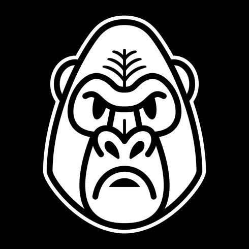 Gorilla Ape Monkey Face vector