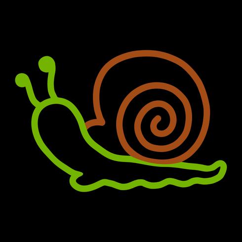 Snail cartoon illustration vector