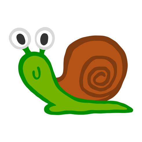 Snail cartoon illustration vector