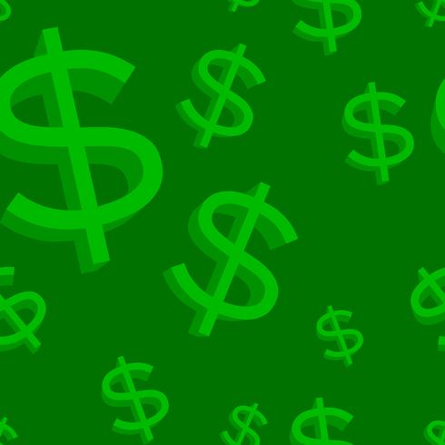 Signo de dólar verde vector