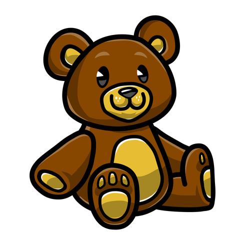 Lindo oso de peluche vector