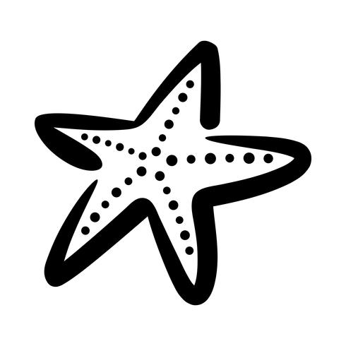 Starfish sea creature vector icon