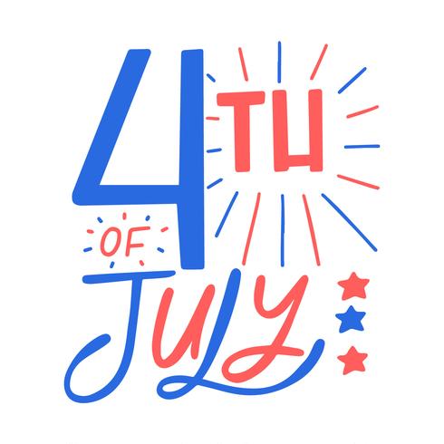 4TH Of July Lettering vector