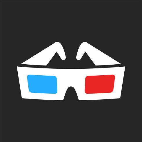 3D Movie Glasses vector