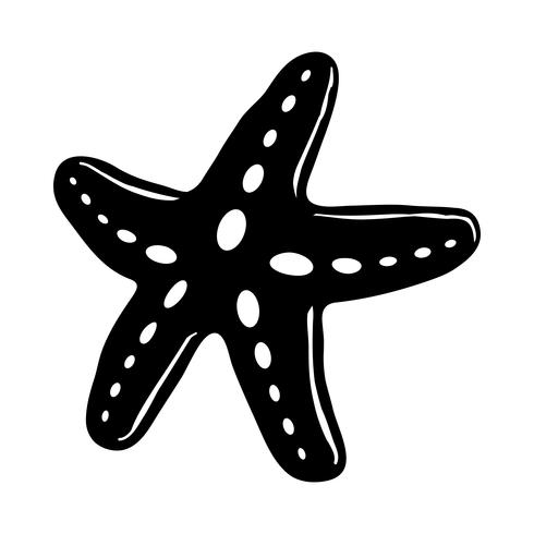 Starfish sea creature vector icon