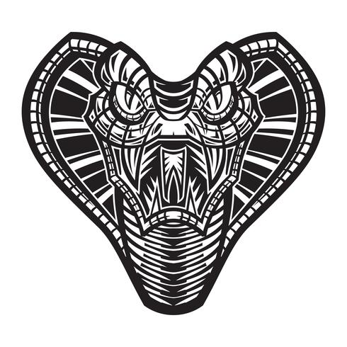 Deadly cobra snake illustration vector