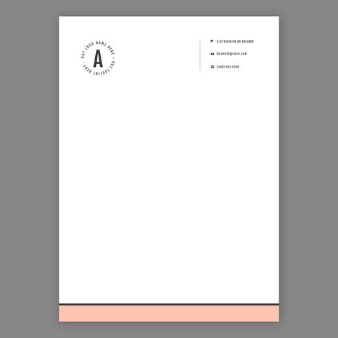 Yellow Letterhead Template Design vector