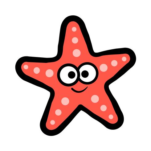 Starfish sea creature vector icon