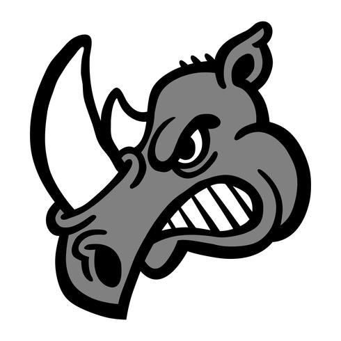 Rhino Horns Animal Cartoon vector icon