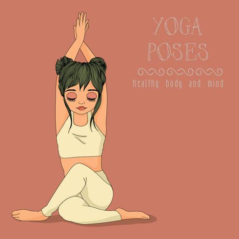yoga pose vector