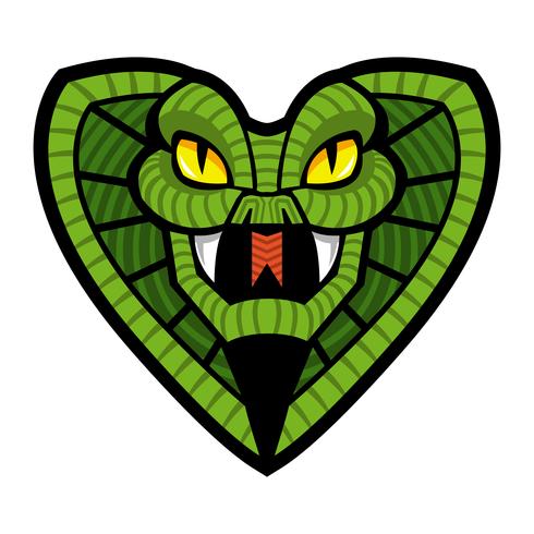 Ilustración de serpiente cobra mortal vector