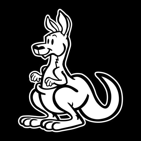 Kangaroo cartoon animal illustration vector