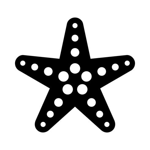 Starfish sea creature vector icon