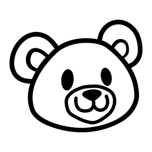 Lindo oso de peluche vector