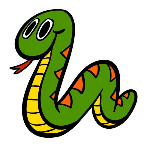 serpiente de dibujos animados lindo vector