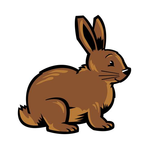 Gráfico de conejo de conejito de dibujos animados vector