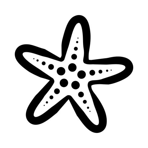 Starfish sea creature vector icon