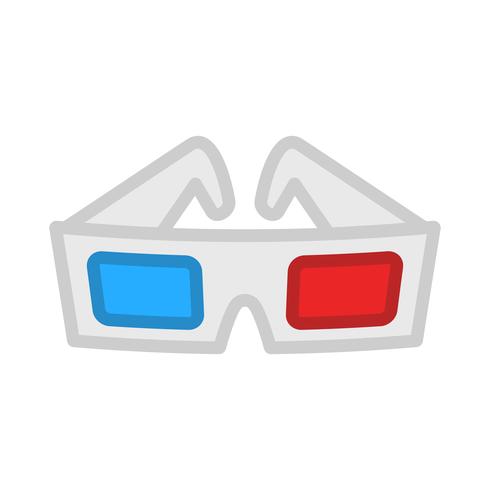 Gafas de película 3D vector