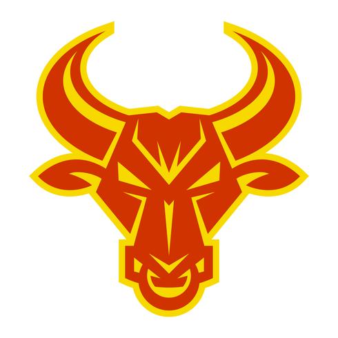 Ilustración de Angry Bull Head vector