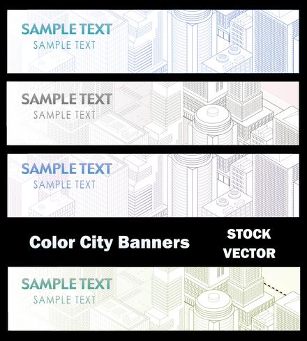 Different color of city vector