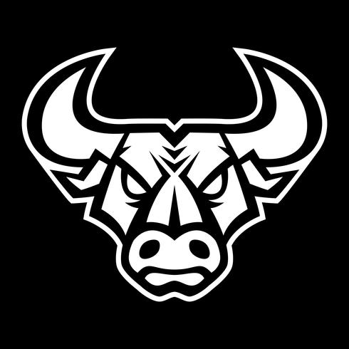 Ilustración de Angry Bull Head vector