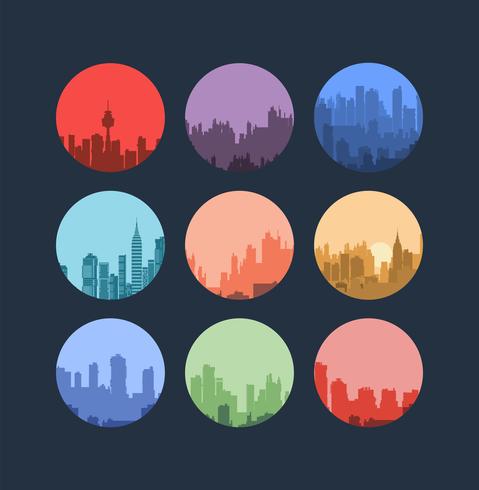 Imprimir paisajes urbanos vector