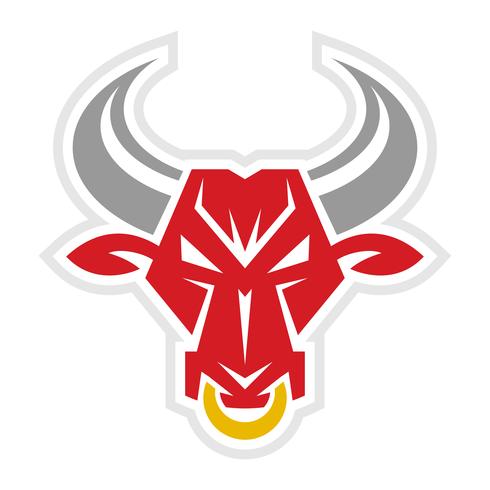 Ilustración de Angry Bull Head vector