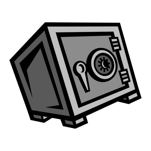 Metal Security Safe Lock vector icon