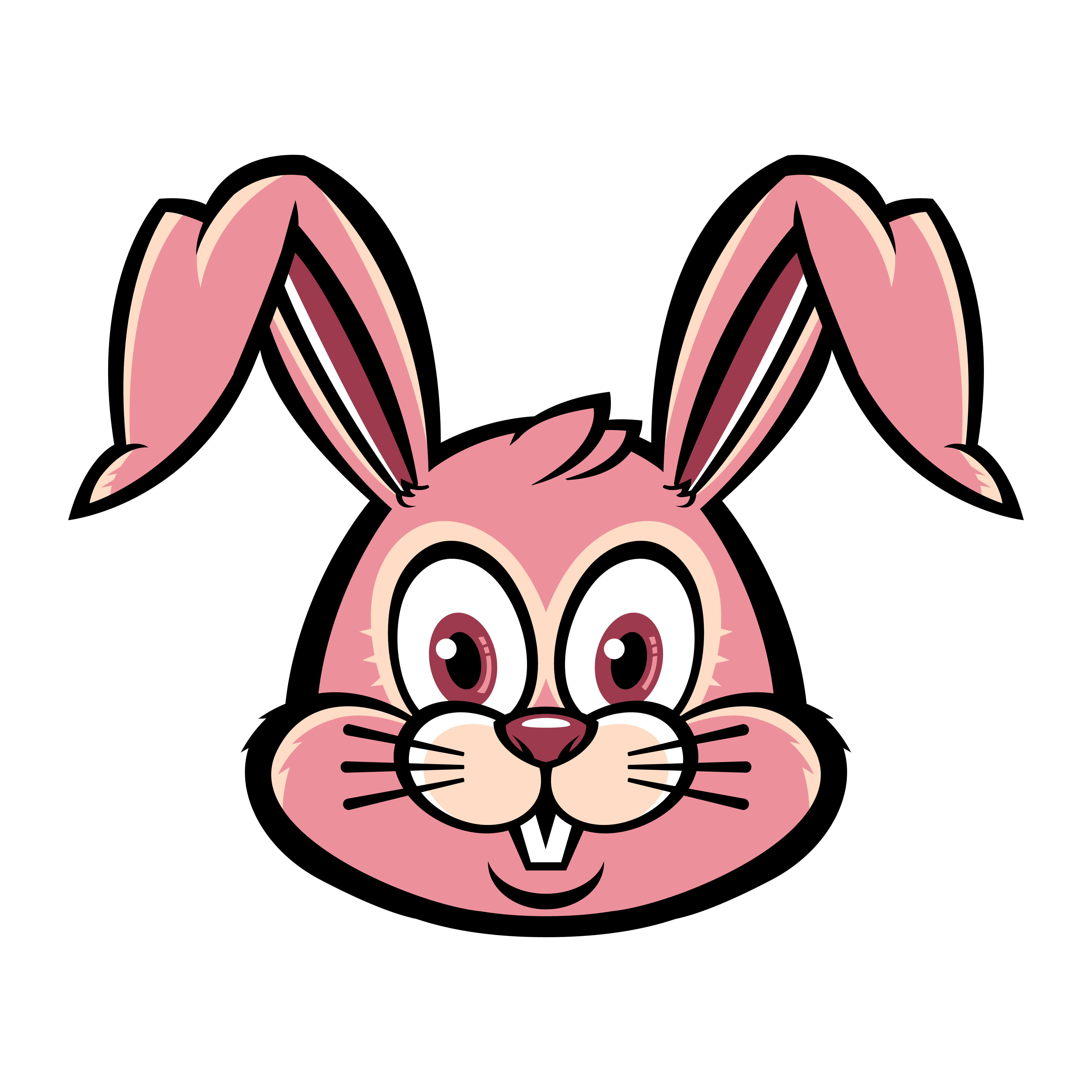 Cartoon Bunny Drawing ~ Rabbit Brown Background Vector Clipart Vecteezy ...