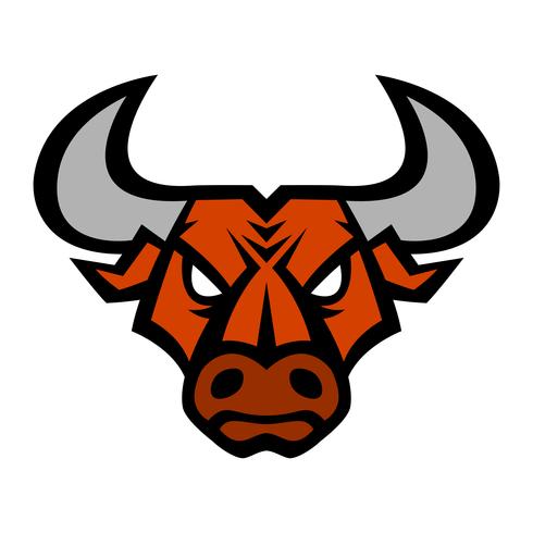 Ilustración de Angry Bull Head vector