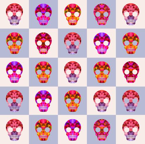 Print skulls vector