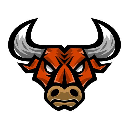 Ilustración de Angry Bull Head vector