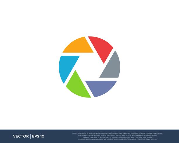 Camera Shutter Logo Icon Vector