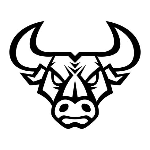 Ilustración de Angry Bull Head vector