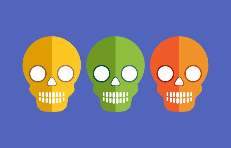 Calaveras para halloween vector