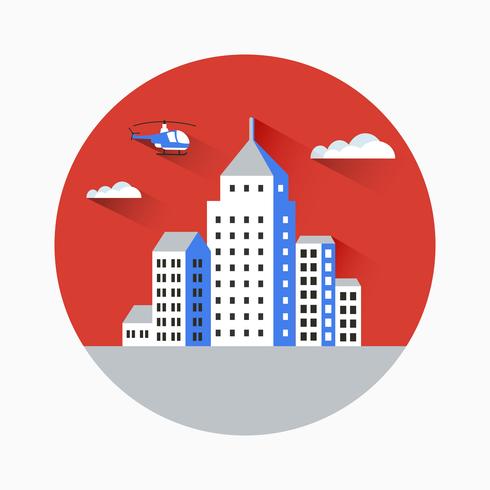 Flat city vector