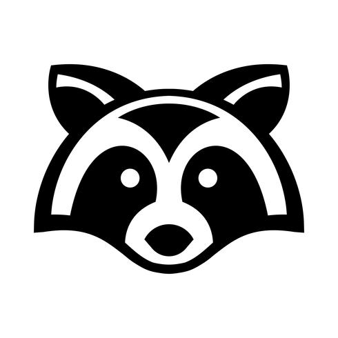Raccoon Animal Face Vector