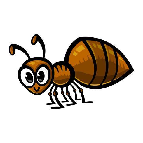 Insecto hormiga de dibujos animados vector