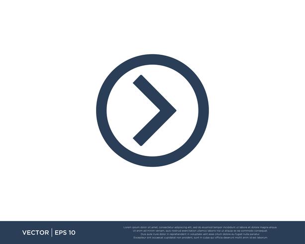 Arrow Icon Vector Template Symbol