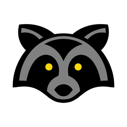Raccoon Animal Face Vector