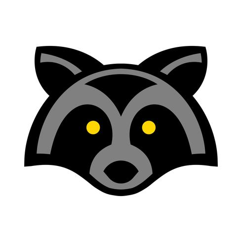 Raccoon Animal Face Vector