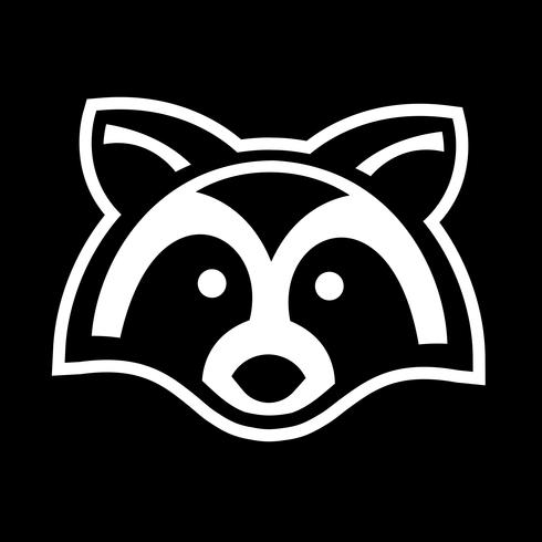 Raccoon Animal Face Vector