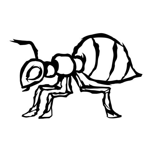 Insecto hormiga de dibujos animados vector