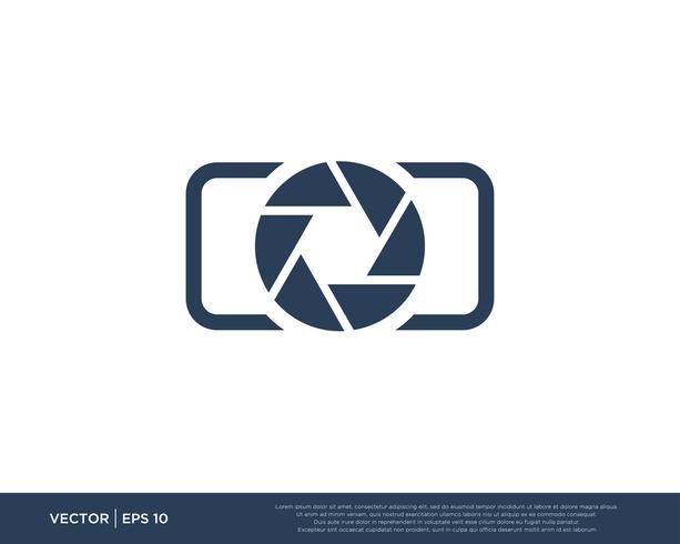 Camera Shutter Logo Icon Vector