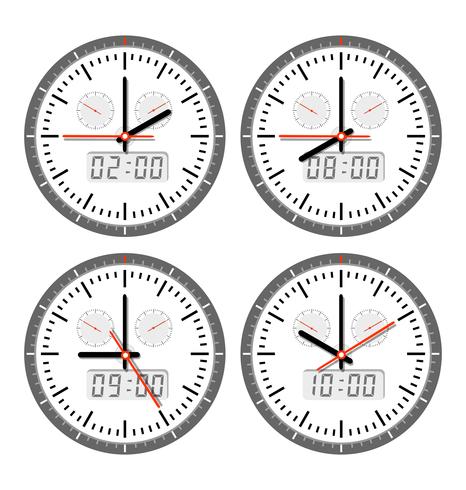 Movimientos y relojes. vector