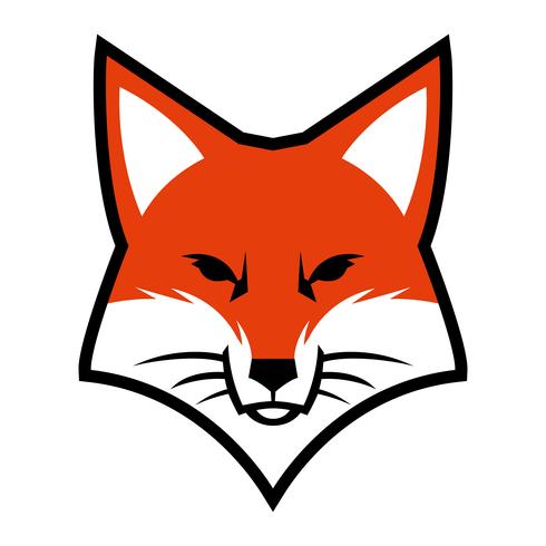 Fox cara logo vector icono