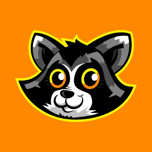 Raccoon Animal Face Vector