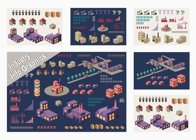 Conjunto de infografía vector