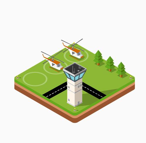 flying helicopters vector