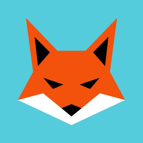 Fox face logo vector icon